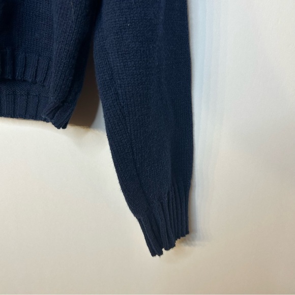 Happily Grey Navy Blue Seashell Sweater, Size XS - Picture 3 of 7